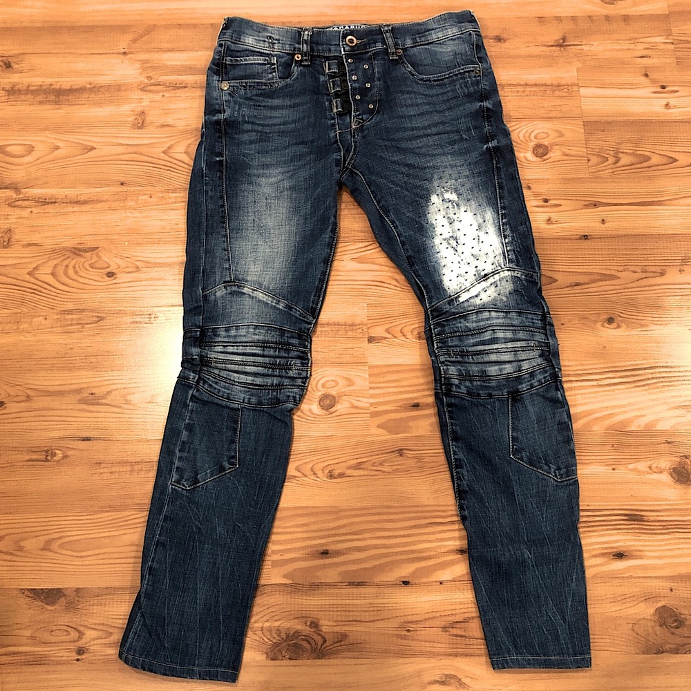 Parasuco Skinny Biker Fit Mid Rise Jeans